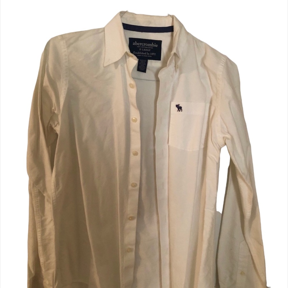 Boys XL White 100% Cotton long-sleeve Oxford Shirt